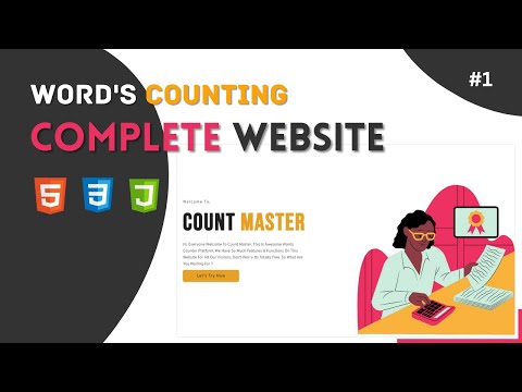 Words Counting Website  |  Using ( HTML / CSS / JS Es6 ) Only. #1