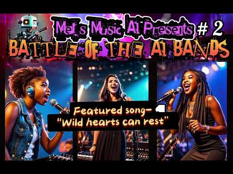 AI Battle of the Bands #2-“Wild hearts can rest” 1 Song, 3 Bands #sunoai #aimusic