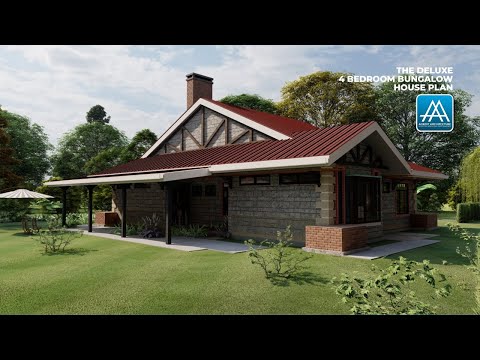 The Deluxe 4 Bedroom Bungalow House Plan
