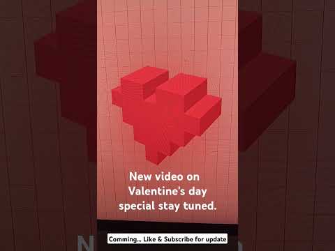 Minecraft Heart with css magic, valentine's week special ❤️