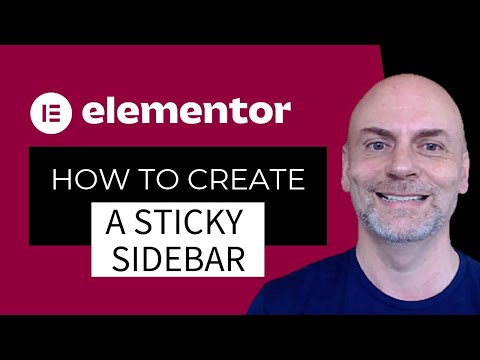 How to Create a Sticky Sidebar in Elementor [New Version - 2020]