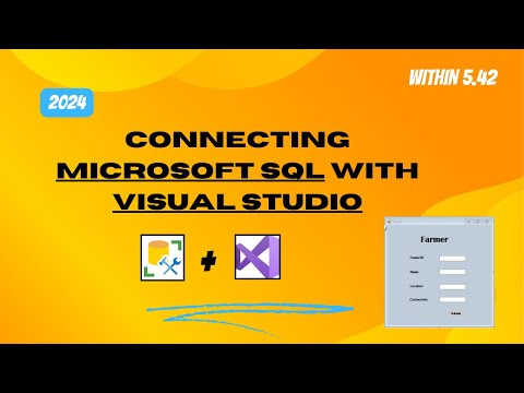 How to Connect Microsoft SQL with Visual Studio witnin 5.42💯| 2024
