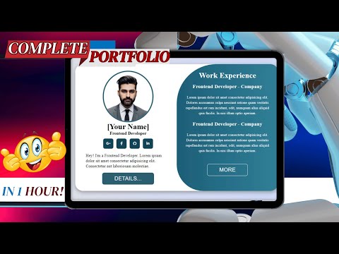 How To Create Personal Portfolio Website using HTML CSS and JavaScript #portfoliowebsite