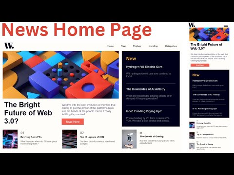 News Home Website HTML CSS And JavaScript