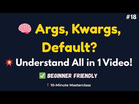 Python Programming Language Full Course for Beginners – #18 Types of Arguments in Python