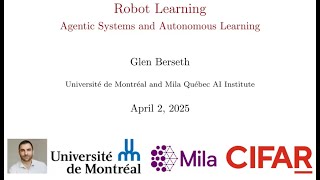 RobotLearning Agentic and Autonomous Systems