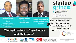 Startup Grind|DIU hosted a panel discussion on "Startup Investment"- Promo