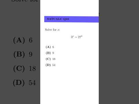 June SAT Math Exponents! #SATMath #maysat #digitalsat #common #junesat #satexam #sat #sattest