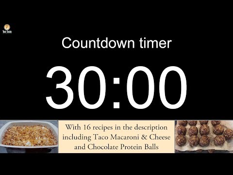 30 minute Countdown timer with alarm (including 16 recipes)