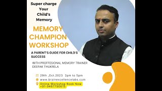 Memory Champion Workshop #MemoryWorkshop #MindTraining #MemoryMastery #MemoryTechniques