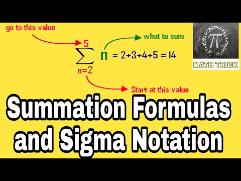 Sigma Notation, formula and its properties | Sigma | Summation Formula