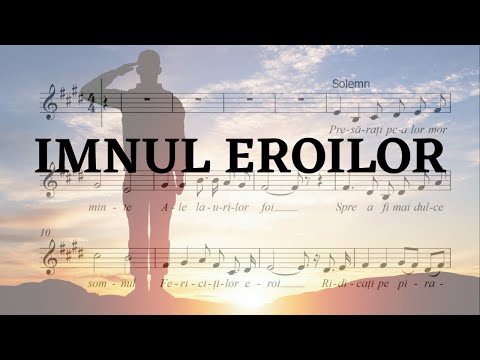 "Imnul eroilor" (Mi major) - negativ și partitură