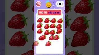 Find The ODD ONE OUT STRAWBERRY among these in 10  seconds? 🤔 | | #shorts #findtheoddoneout