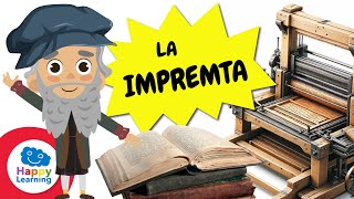 LA IMPREMTA DE GUTENBERG| SANT JORDI I HISTÒRIA DE LA IMPREMTA | Happy Learning 📰💡📖