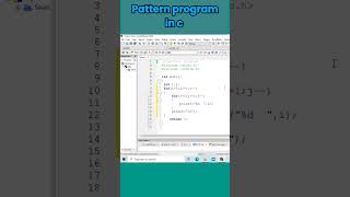 C language | C pattern program | #shorts #viral #programming #c_language #computer #trending