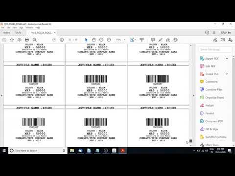 ACES BARCODE GENERATION SOFTWARE