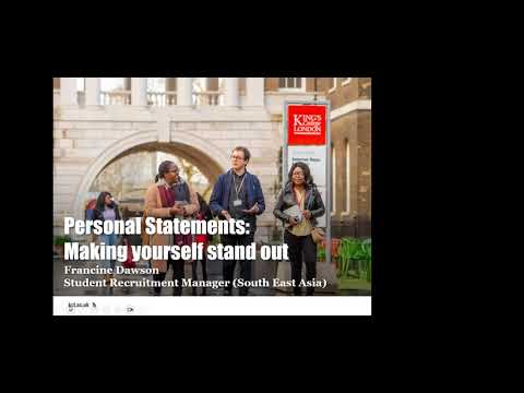Kings College London Personal Statement Workshop