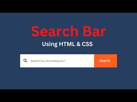 How To Make A Search Bar Using HTML And CSS | Search Box Design In HTML & CSS