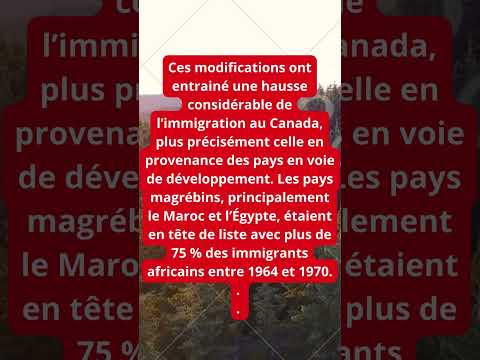 L'immigration africaine au Canada en bref!!!