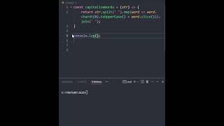 Capitalize The First Letter of Each Word in a String | JavaScript Shorts #coding #theroxycoder