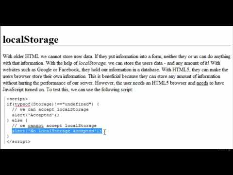 Saving information - localStorage (HTML5)