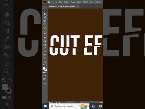 The Cut Text Effect in Adobe Illustrator | #TextCutout,#CutTextEffect,#AdobeIllustrator,#Typography.