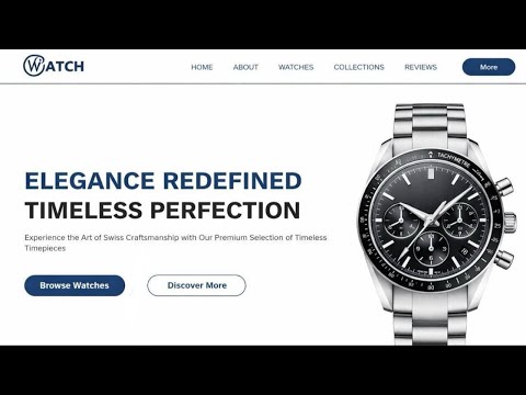 Build a Luxury Watch Website with HTML & CSS | Modern & Elegant Landing Page