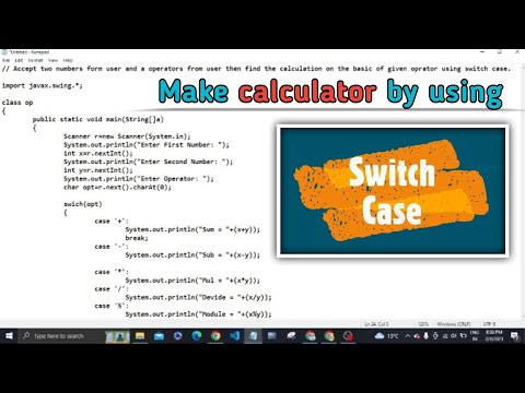 Day - 14 | Make calculator by using Switch Case in Java | Java programming #java #javatutorial