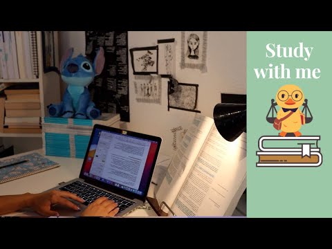 STUDY WITH ME 2 hours(with background noise, keyboard asmr)