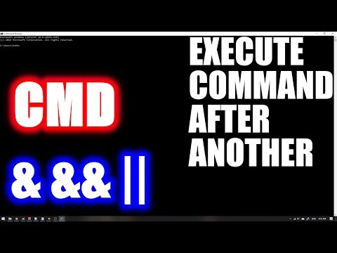 HOW TO EXECUTE COMMAND AFTER ANOTHER IN CMD