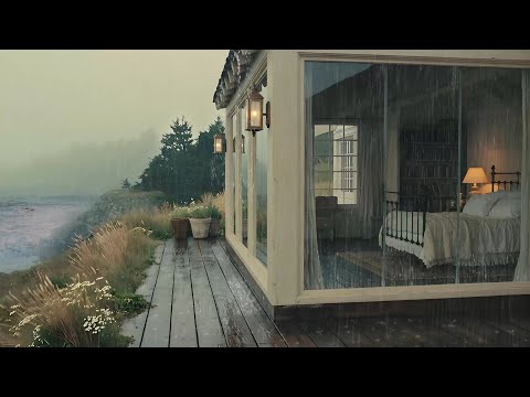 Rainy Bedroom by the Sea | Best Rain Sound for Deep Focus, Relaxation & Sleep
