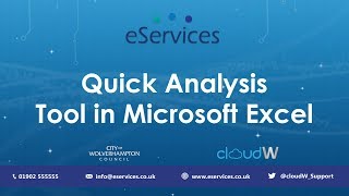 Microsoft Excel Quick Analysis Tool | Introduction and Tutorial