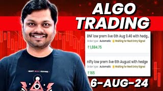 6-Aug Algo Trading Live Demo | Algorooms software India | Trading For Beginners | Share Market Basic
