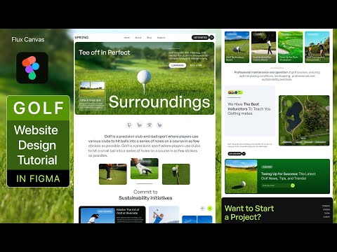 Create a PROFESSIONAL Golf Website with Figma Ui Ux Design Tutorial Today