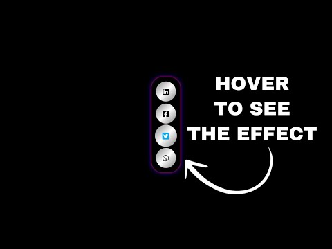 PURE CSS SOCIAL MEDIA ICONS HOVER EFFECT | HTML