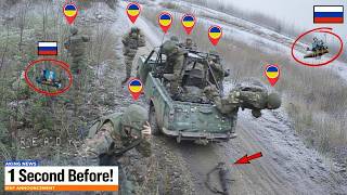Russian FPV Drone Engage Ukrainian Military Vehicle in Frontline Footage