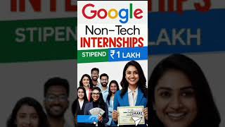 1 Lakh Google Internship 💸 | Online Internship💻#careeropportunities #googleinternship #google2024