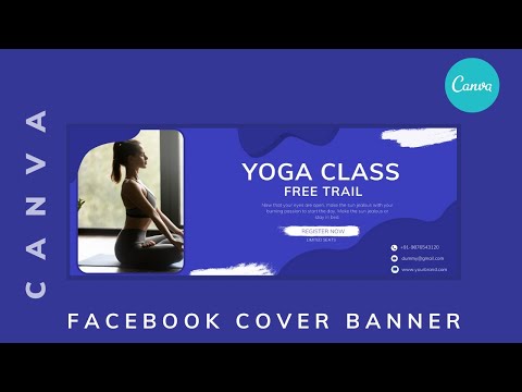 FACEBOOK COVER Image Design in CANVA [10 Min]. Beginner Tutorial of YOGA Class. Learn Graphic Design
