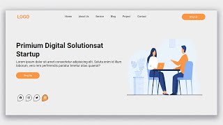 How To Create  A Website Header Using HTML And CSS / For web developer  HTML and CSS Tutorial