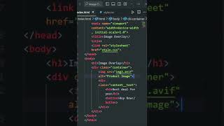 Image Overlay Using HTML & CSS #cssanimation #ccoding #webdevelopment #shorts
