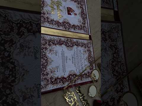 Nikah Booklet & Nikah Thumb Board 🤩 #youtubeshorts #youtube