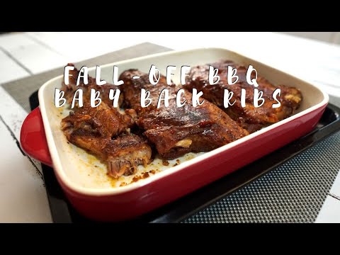 Fall-Off-The-Bone Ribs BBQ Ribs Recipes - ฺBaby Back Ribs Barbecue Ribs Recipes in Oven