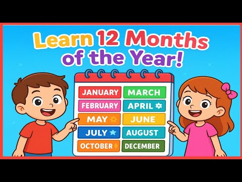 Learn 12 Months of the Year in English II Months Name in English IIEnglish Vocabulary II KIDS VIDEO