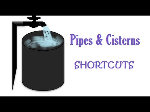 Pipes And Cisterns Shortcut Methods (Easiest Way)  !!!!