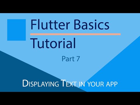 Flutter Tutorial for beginners | Displaying first Text Widget in your app | video 7