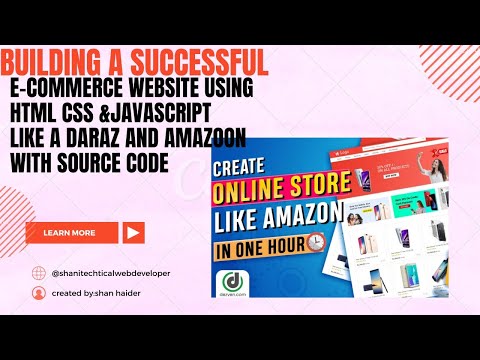 Build and Deploy Ecommerce Website With HTML CSS JavaScript | Full Responsive Ecommerce Course FREE