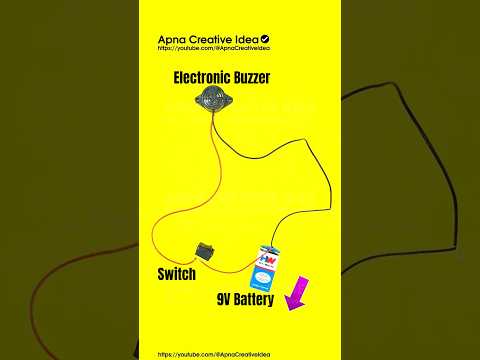 How To Connect Electronic Buzzer With HW 9V Battery And Switch