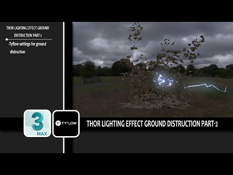 Thor lightning effect tyflow | tyflow ground destruction | part-2