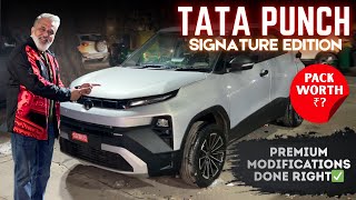 New Tata Punch Signature Edition Premium Modifications 😱| Tata Punch Luxury Modification at Skycars
