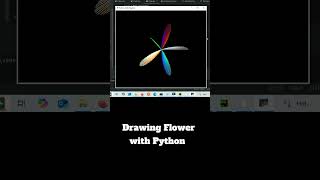 Lets draw flower with python 🙂 #python #shorts #trending